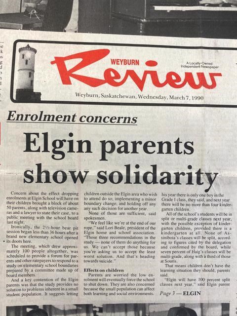 30 years ago Elgin parents