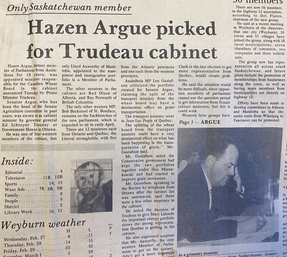 40 years ago Hazen Argue