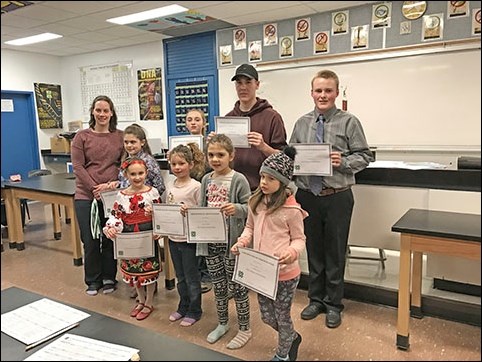 Rockin 4-H Multiple Club - back row - Janice Fendelet (General Leader), Hunter Leibel, Reece Burton,