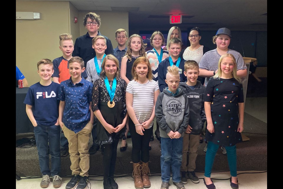 Back row, Brody Turner, Marvin Blue, Mahlyn Bombarek, Tenille Yunick, Sarah Niebergall. Middle row, Brooks Milford, Bennett Walliser, Jennika Linthicum, Chayse Zohner and Lexi Walkom. Front row, Mason Yunick, Carson Stopanski, Marlow Molstad, Alexa Gettis, Royce Milford, Carter Yunick and Jillian Rosengren.