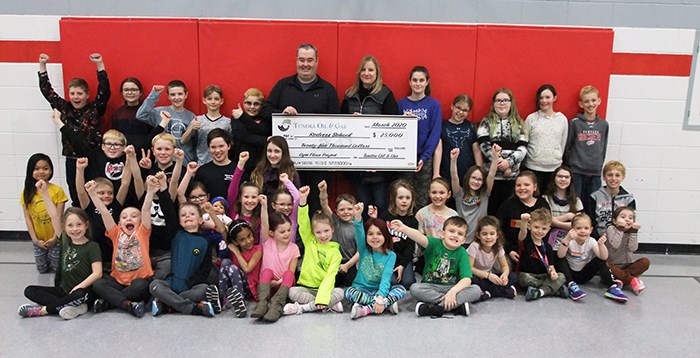 On Tuesday, March 10, Tarin Nahachewsky, Surface Land Rep. with Tundra Oil and Gas presented Bryce Birch, Principal of Redvers School, with a $25,000 donation towards the Redvers School gym floor project. Redvers School has been fundraising money for a new rubberized gym floor with an expected installation date of summer of 2021. Currently, the school has raised $60,000 towards their goal.