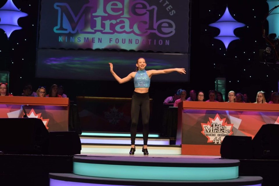 On March 8, during the Telemiracle 44 main show on live TV from Regina, Abby Wilson of Canora performed her tap dance solo to the music of Bubbly.