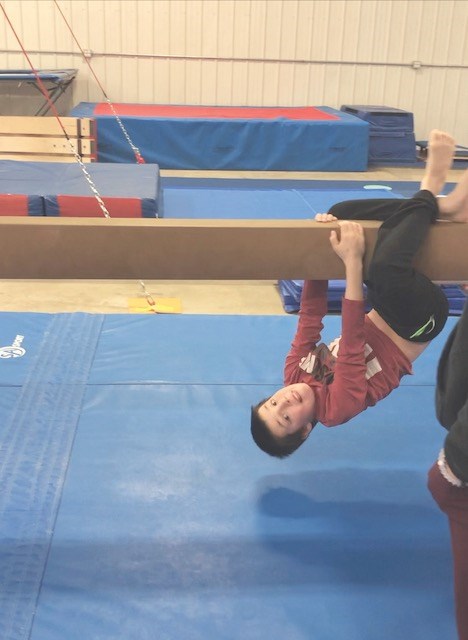 Riley Beaulieu practises at the Estevan Gymnastics Club’s facility on Seventh Street. Photo submitted