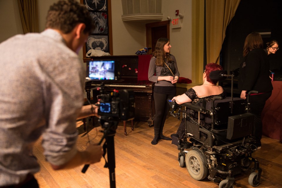A behind the scene look at the film. Submitted Photo by Lindsey Hoemsen