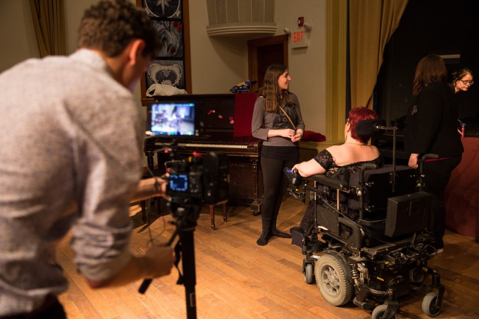 A behind the scene look at the film. Submitted Photo by Lindsey Hoemsen