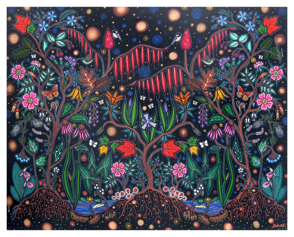 Beautiful floral creation by Christi Belcourt (Reprinted with permission Christi Belcourt) t