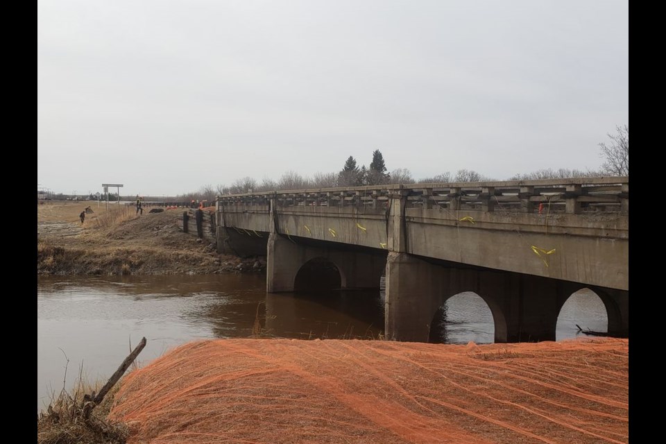 This bridge which spans the Assiniboine River on the west side of Kamsack on Hwy. No. 5 is set to be replaced during the summer months.