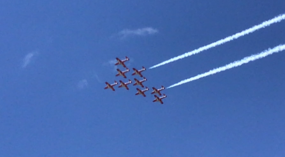 The Snowbirds in North Battleford this week. Photo by John Cairns