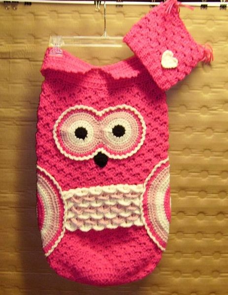 A perfect gift for a new baby “owlet” (girl or boy) would be an owl-styled bunting bag in either pink or blue.