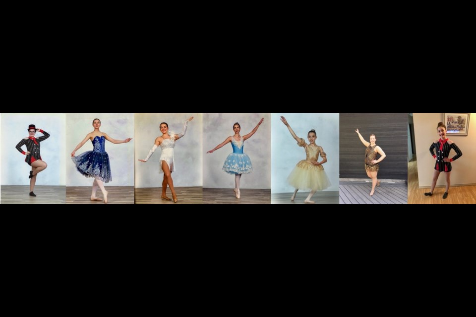 This year’s Drewitz School of Dance graduates, from left, Faith Haberstock, Kailey Kowalchuk, Bryn Lamontagne, Kiera Renauld, Gabrielle Bokhorst, Macey Menzies and Angelle Avery. Photo submitted
