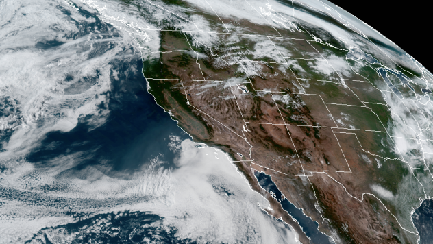 Clouds gathering off the coast of the Northwest on Thursday, June 4, 2020, heralded an approaching storm. Meanwhile, clouds off the coast of Southern California are associated with a disturbance in the jet stream. Both will play a role in the weather over the northern tier of the United States and southern Canada this weekend. (NOAA / GOES-West)