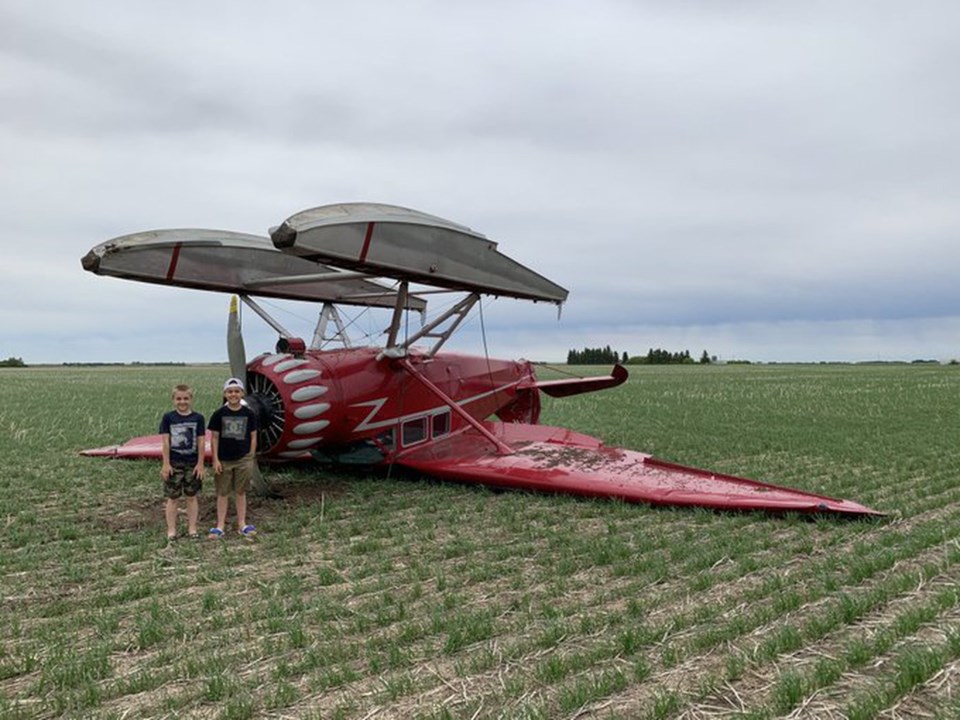 downed Stinson Reliant