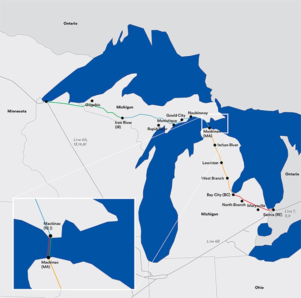 Enbridge Line 5 Map