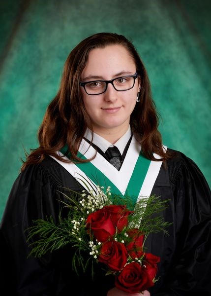 Melony Koturbash of Rama, a 2020 graduate of Invermay School, won a $1,000 Nicholas Harold Korpan Scholarship to aid her upcoming studies as a heavy duty equipment technician. (Photo courtesy Canora Photography and Framing)