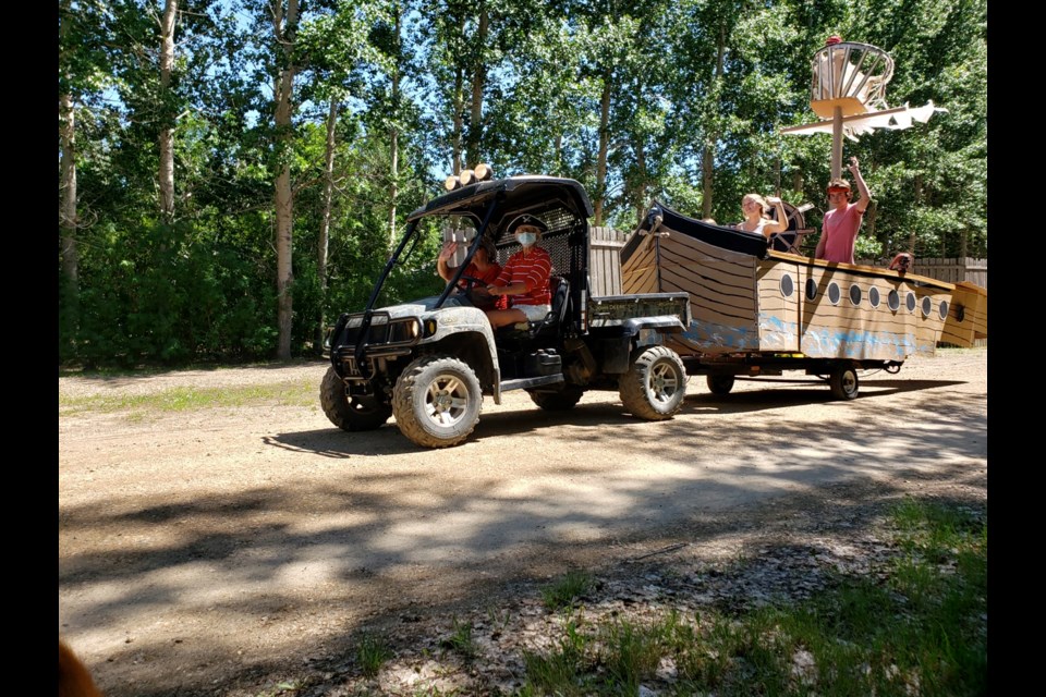 A golf cart parade was held at Mainprize Regional Park for Canada Day. Photo submitted