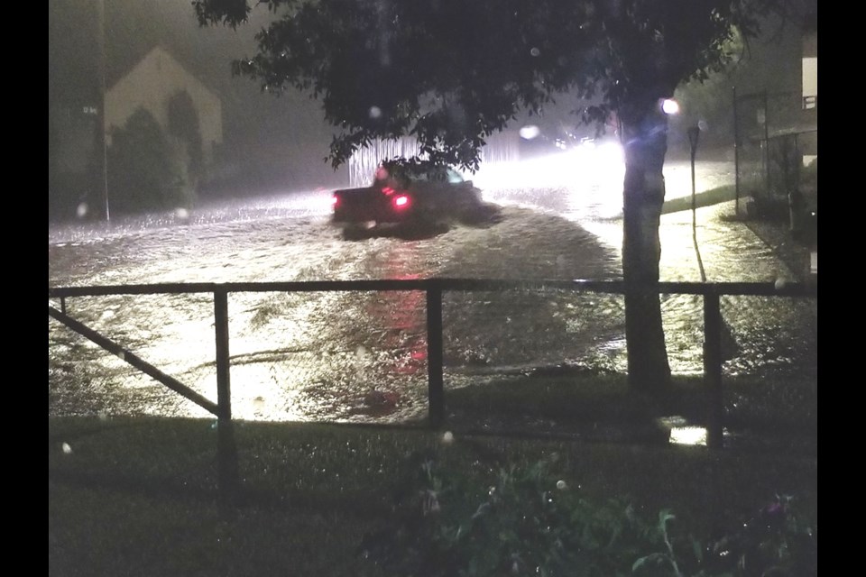 This was the view of the intersection of 104th Street and 13th Avenue around 2 a.m. July 7. Photo by Lloyd Cadrain.
