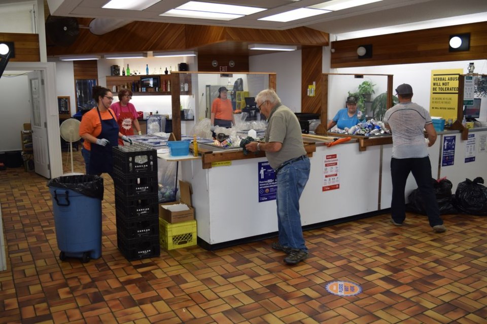 Everyone at the Canora SARCAN Depot was practising social distancing as customers dropped of materials for recycling on July 7. After being closed for nearly three months due to the COVID-19 pandemic, the Canora depot has been extremely busy since re-opening on June 15. In the following two weeks, more than double the number of materials were recycled over the same period in 2019.