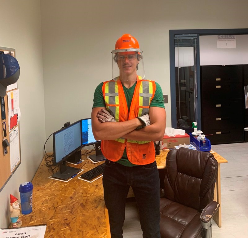 Jace Timmer enjoys his job at Tolko Forest Products in Meadow Lake, especially now that he is bloggi