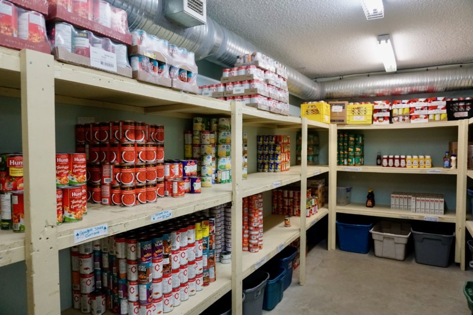 food bank shelves