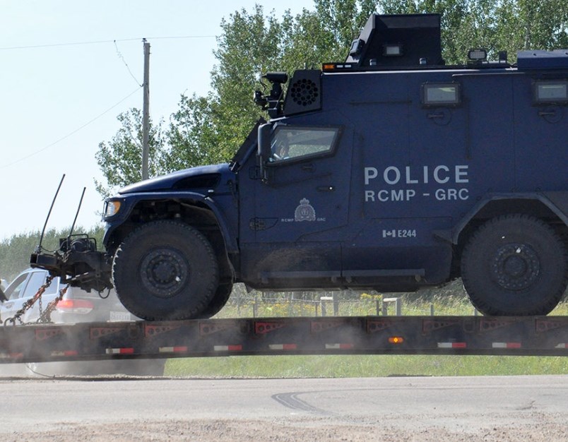 armoured RCMP vehicle