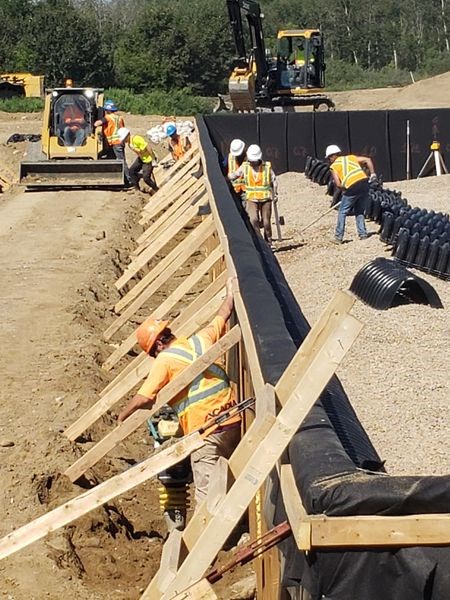 Construction has progressed on the Town of Preeceville's upgrade to its wastewater treatment facility.