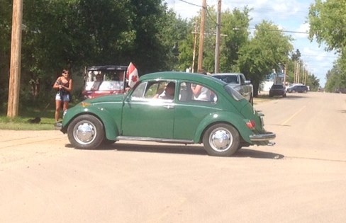 This vintage VW is owned by Warren Iverson, a gift from his children for his birthday.