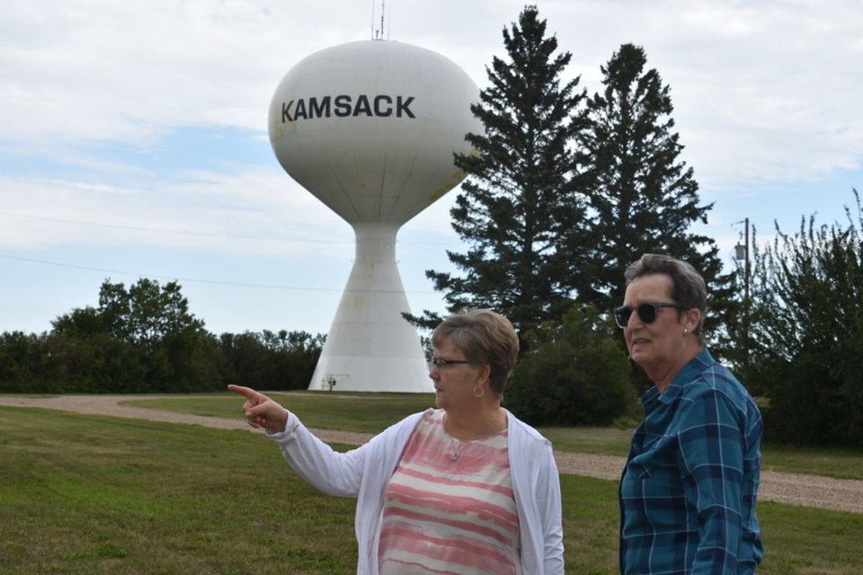 Last week, Mayor Nancy Brunt, left, and Councillor Karen Koreluik looked over the site of 14-properties that Kamsack town council assumes could be an ideal location for the construction of a community of tiny houses.