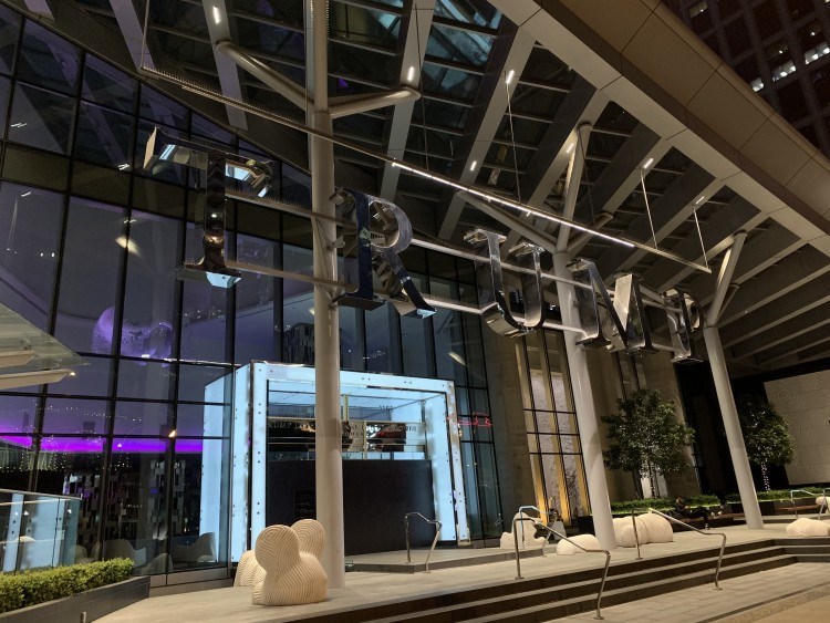 The front entrance to the Trump hotel in Vancouver was boarded up on Aug. 27. Photo by Glen Korstrom