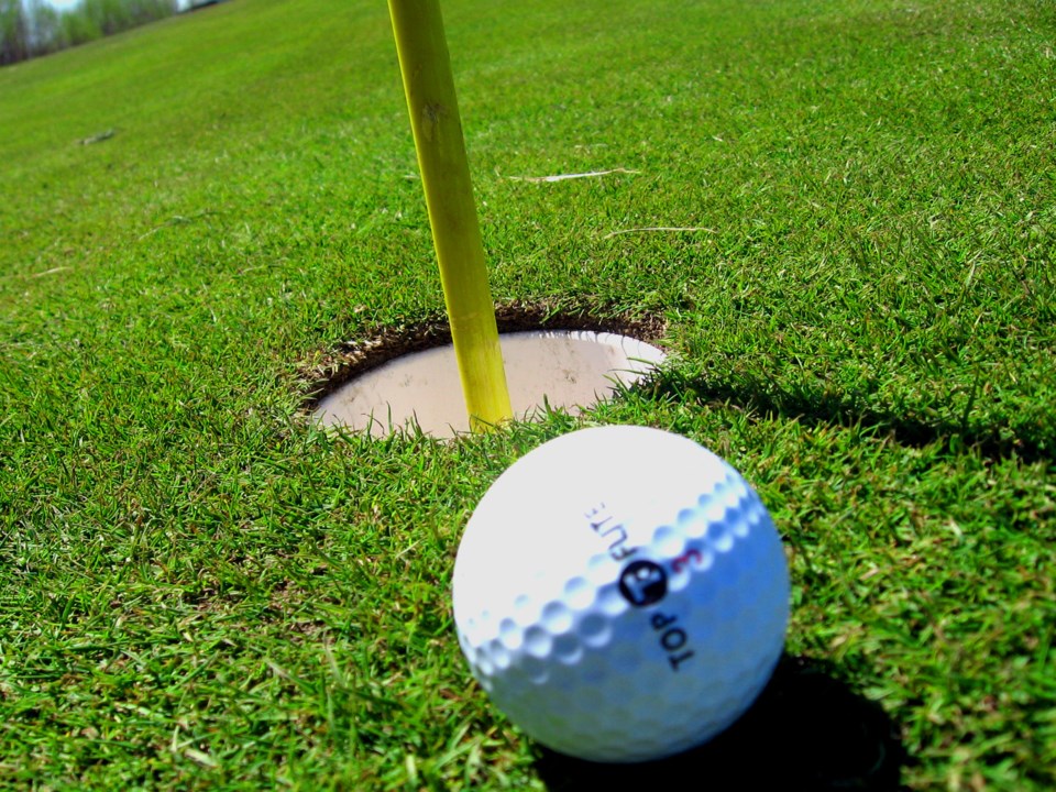 golfball on green