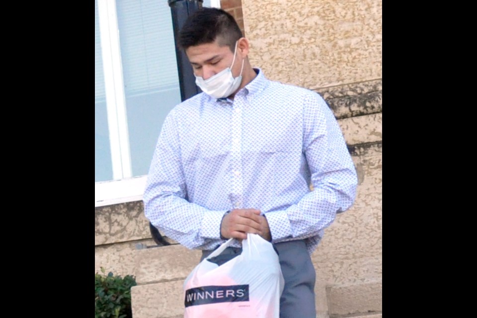 Dakota Dean Whitstone leaves Battleford Court of Queen's Bench Sept. 21 after pleading guilty to manslaughter.