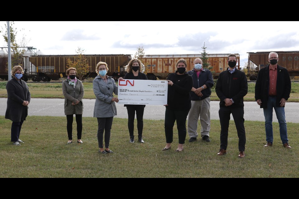 Canadian National’s Stronger Communities Fund donated $14,000 to the Humboldt District Hospital Foundation. Photo by Devan C. Tasa