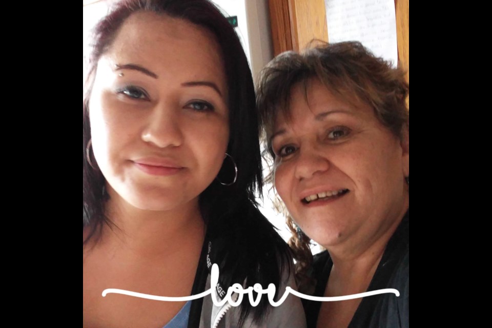 Tiki Laverdiere (left) with her mother Carol Laverdiere. Carol is in North Battleford for the three-week first degree murder preliminary hearing of Jesse Sangster who is charged in connection to the murder of her daughter. It has been difficult for Carol to sit in court and listen to what happened to her daughter. (Facebook photo)