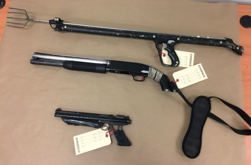 police seize weapons