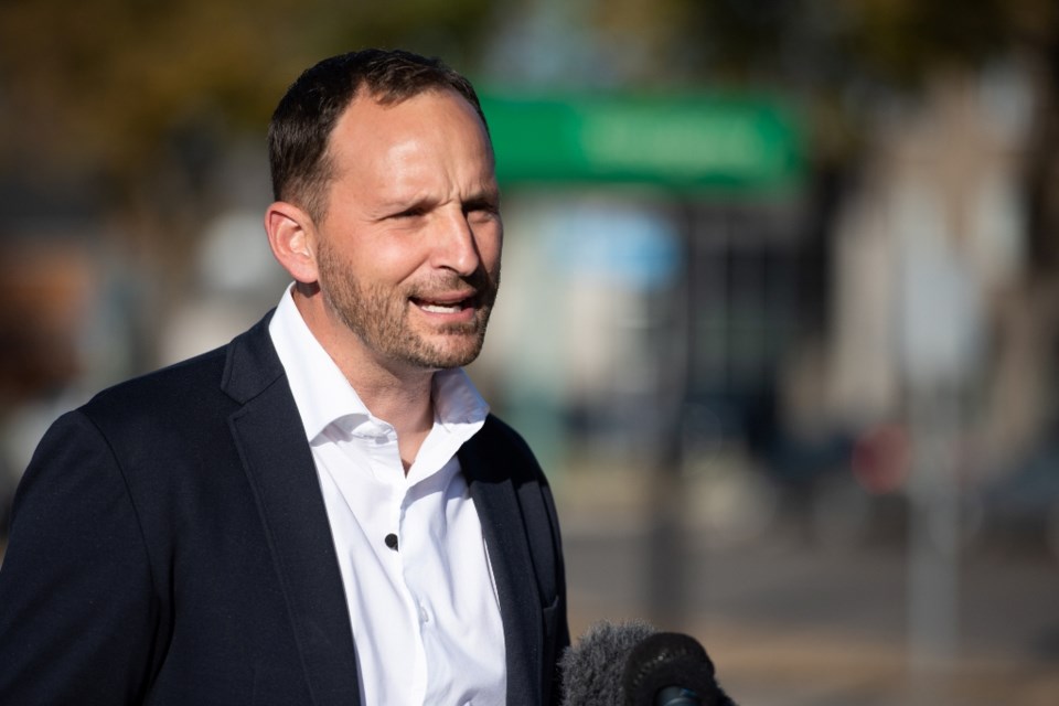 NDP Leader Ryan Meili on Oct. 5. Photo by Brian Zinchuk, Local Journalism Initiative Reporter