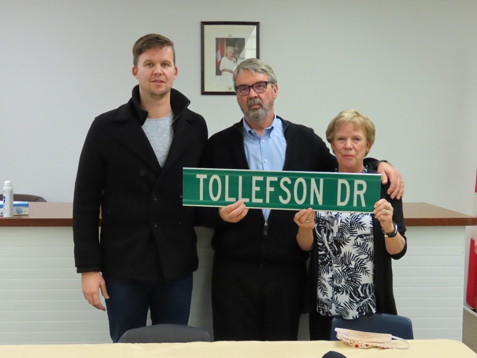 Tollefson honoured with Outlook street naming_1