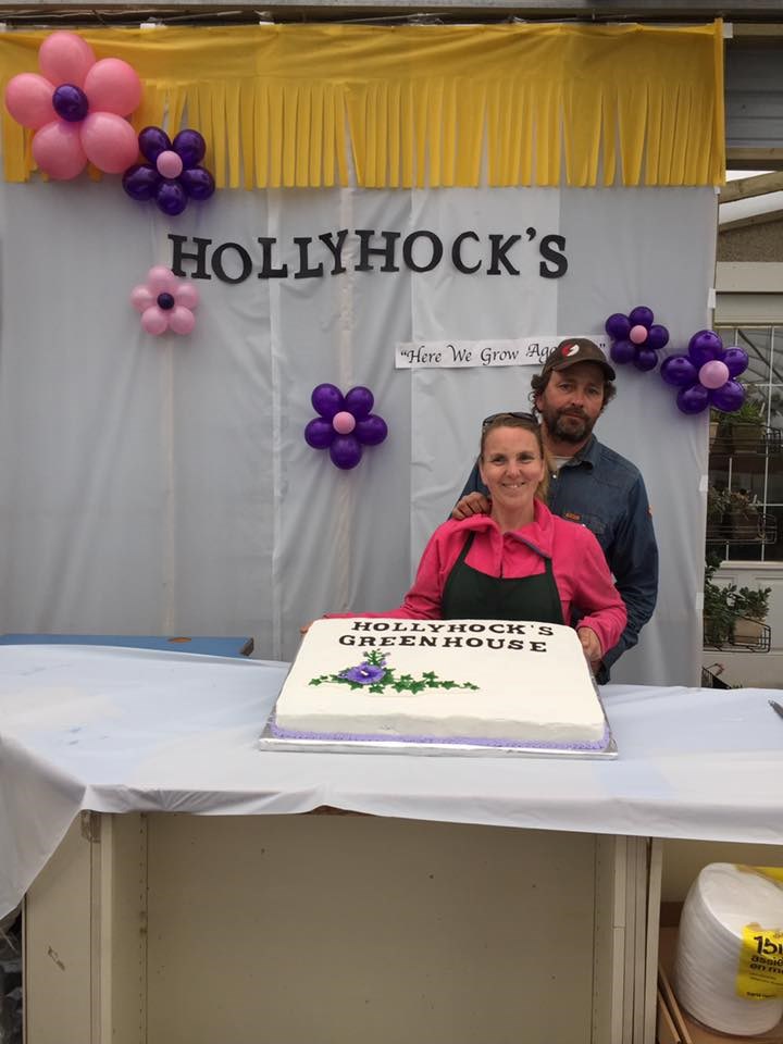 Tammy and Blair Lauinger at the opening of Hollyhock’s Greenhouse in Unity.