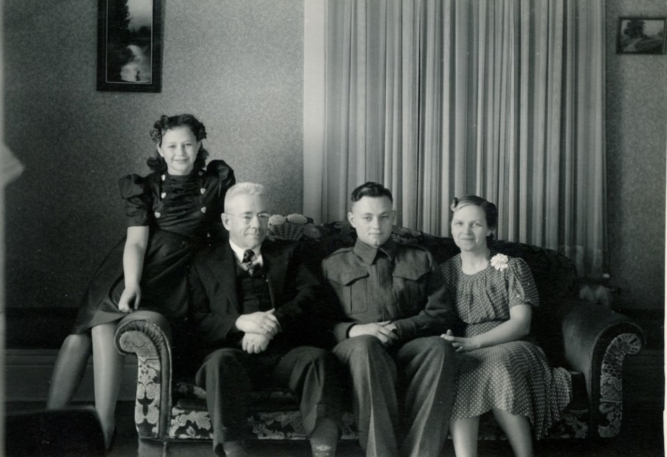 The Mainprize family, from left, Marie, William, Graham and Helen Mainprize from 1940. Photo submitt