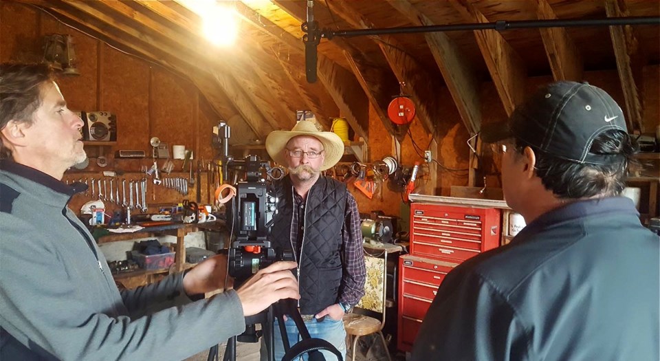 Documentary backstage, from left Darryl Kesslar, Glenn Wiens and Jack Hilkewwich. Photo submitted