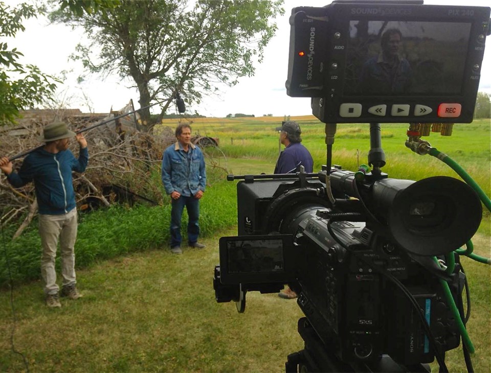 Documentary backstage, from left, Geoffrey Lee Park, Carlton Larsen and Jack Hilkewich. Photo submit