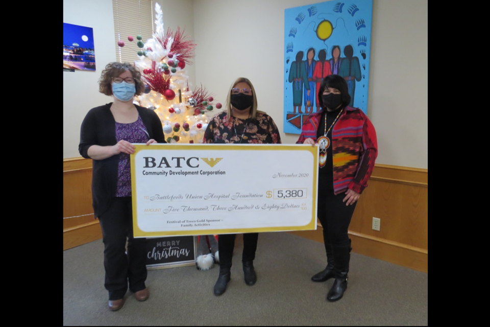 Shauna McGifford-Fund Development Officer BUH Foundation, Tracy Benson-A/General Manager, and Chief Tanya Aguilar-Antiman-BATC Chair and Chief of Mosquito Grizzly Bear's Head Lean Man First Nation