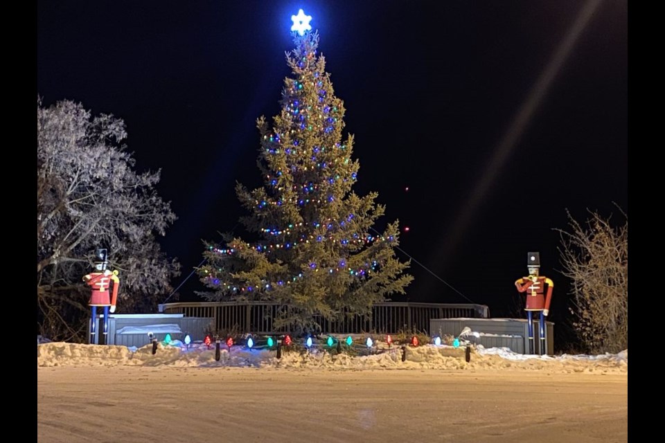 Daniel Wasylenchuk made the two nutcrackers that stand on either side of the Sturgis Christmas tree