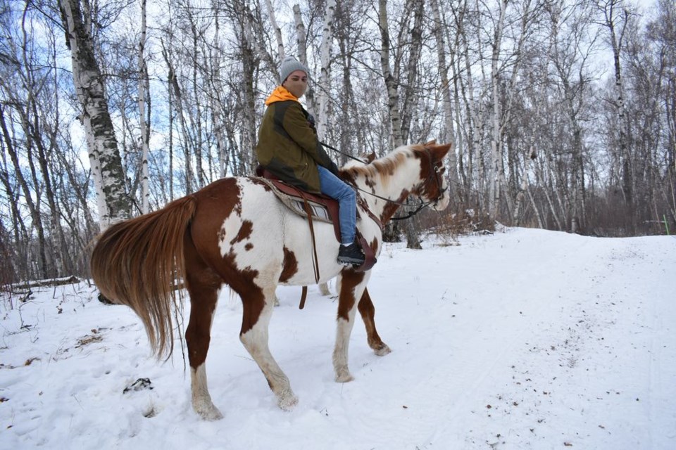 Brayden Cote rode through the breathtaking Duck Mountain Provincial Park back country during an adventure therapy outing offered by the Cote First Nation.