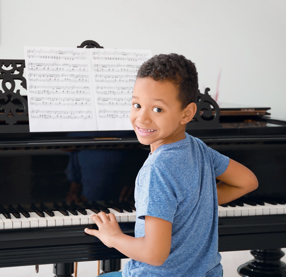 playing piano