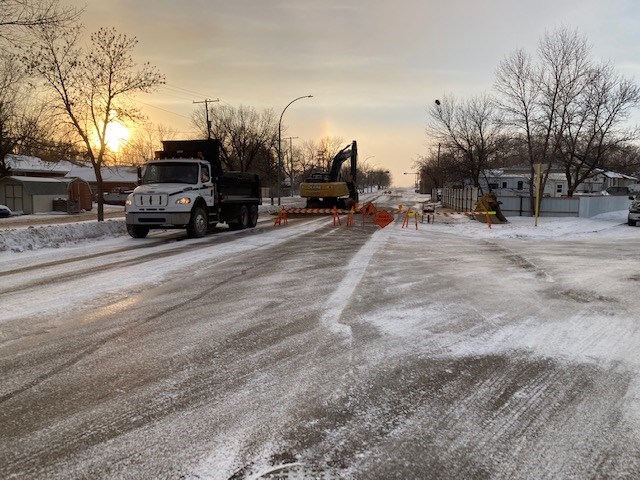 Water main break