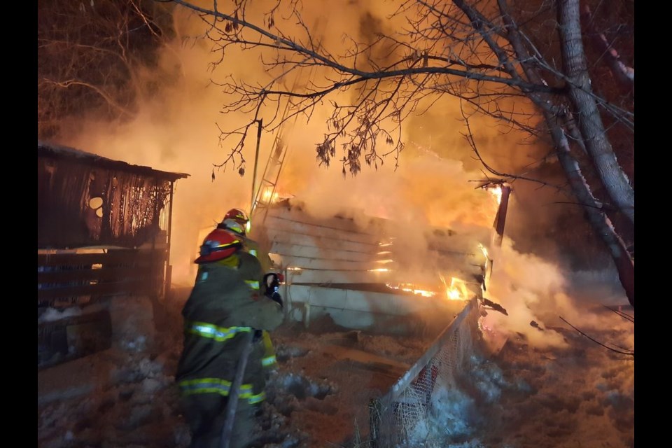 Kamsack firefighters battled a fully engulfed, two-storey house fire in Togo on January 24.