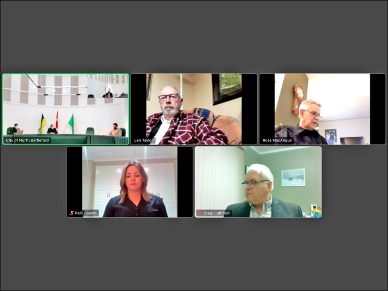This was the scene at the virtual meeting of council Monday night, held at the Chapel gallery and on