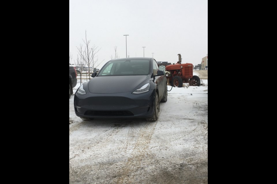 Local electric vehicle owners and those passing through Estevan now can recharge their cars at Peavey Mart. Photo submitted