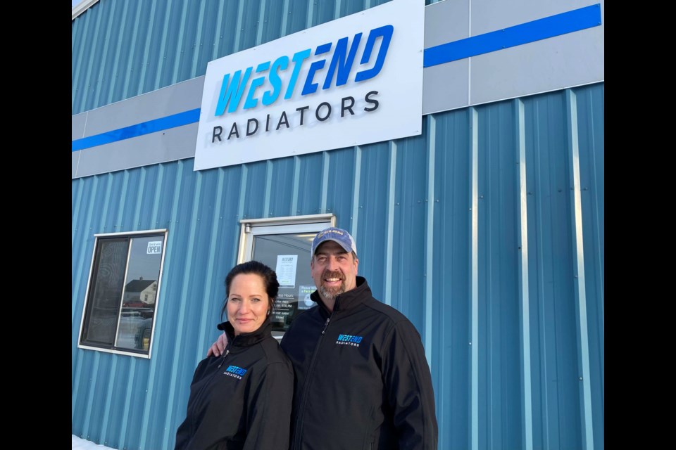 Jessica and Jason Brandon are the local operators of the West End Radiators shop in Estevan. Photo submitted