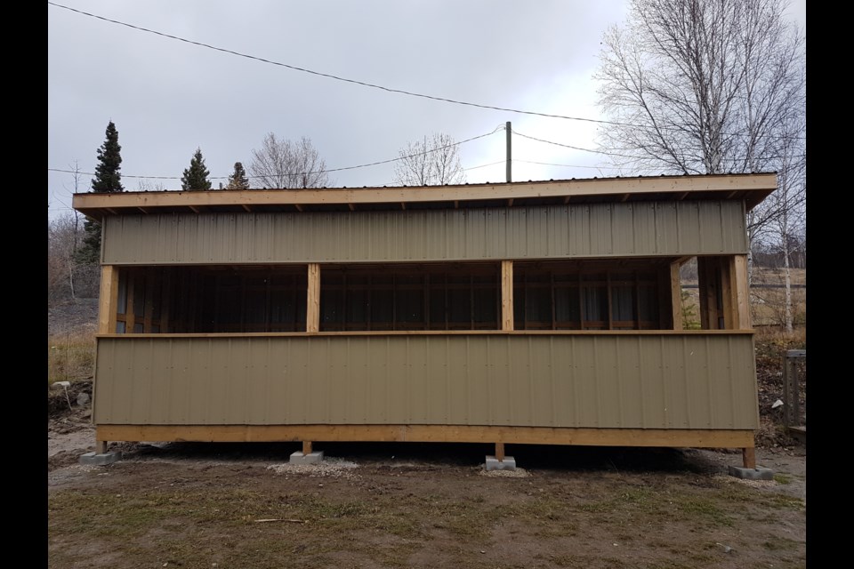 A new multi-use building has been built and mounted for the Flin Flon Ski Club. The building’s construction was made possible with a Northern Neighbours Foundation grant and other workers and volunteers. - SUBMITTED PHOTO
