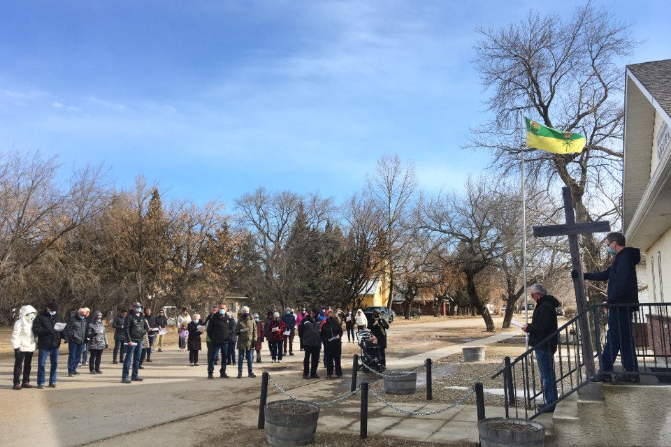 This year, 2021, Good Friday morning saw the launch of a new tradition. An actual wooden cross was